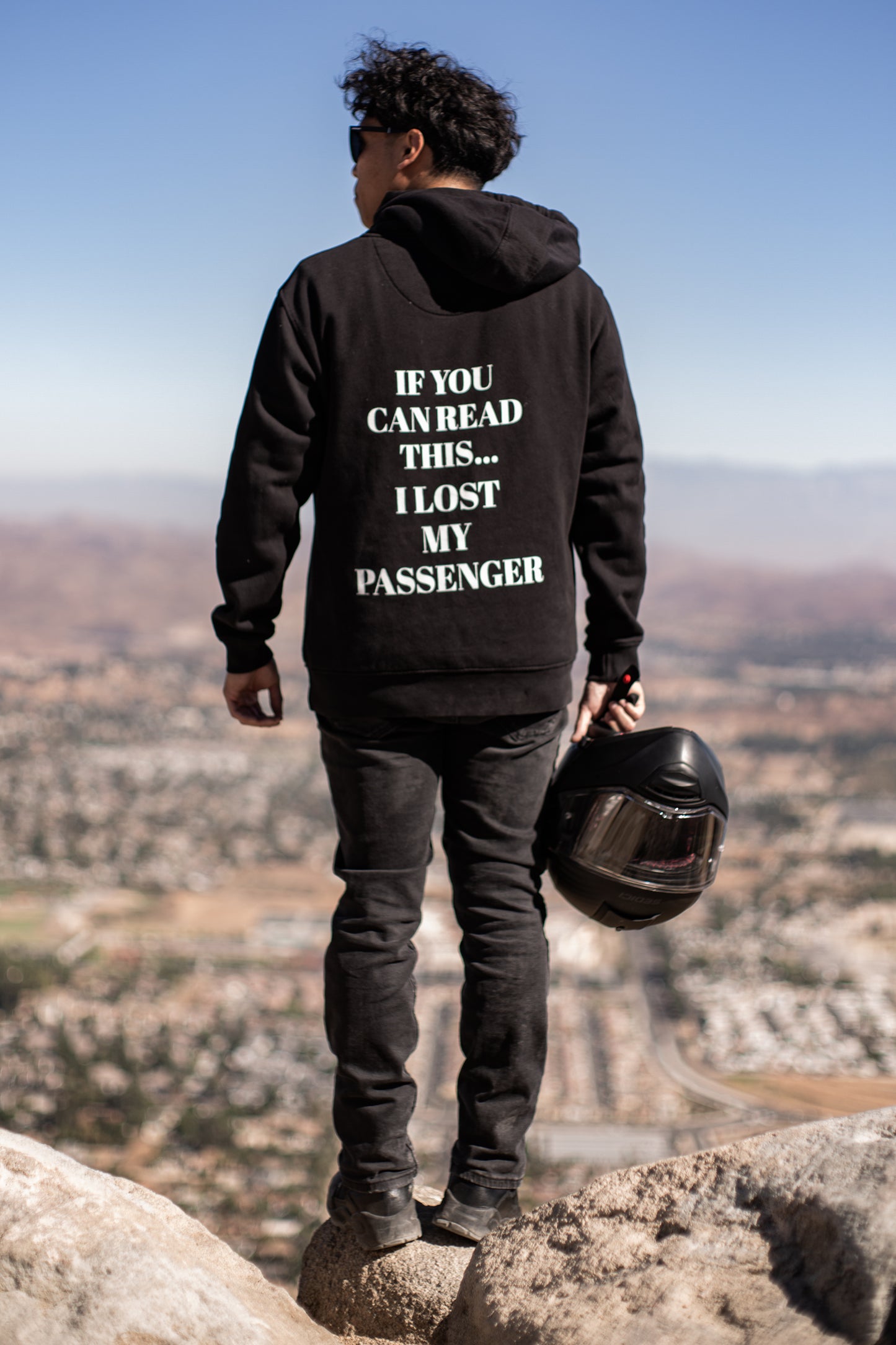 If you can read this... I Lost My Passenger! - Black (Motorcycle Apparel)