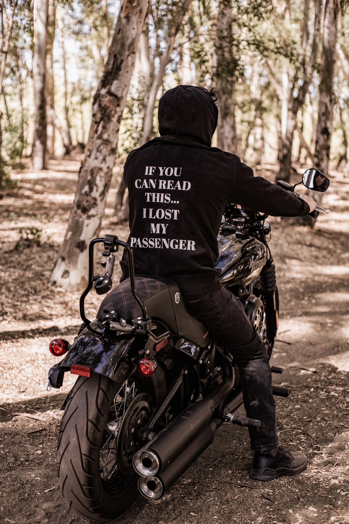 If you can read this... I Lost My Passenger! - Black (Motorcycle Apparel)